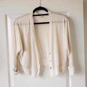 Cropped Cream Cardigan